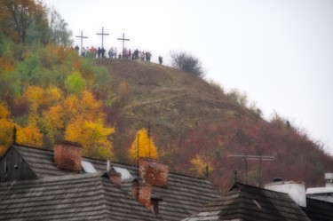 Fotografia intitolato "colline de trois cr…" da Jarek Witkowski, Opera d'arte originale