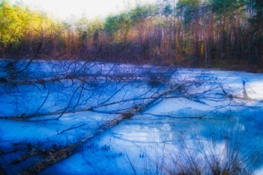 Fotografie getiteld "dégeler sur le lac…" door Jarek Witkowski, Origineel Kunstwerk