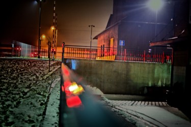 Photographie intitulée "nuit d'hiver" par Jarek Witkowski, Œuvre d'art originale