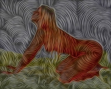 Digital Arts titled "dame linéaire" by Jarek Witkowski, Original Artwork, Other