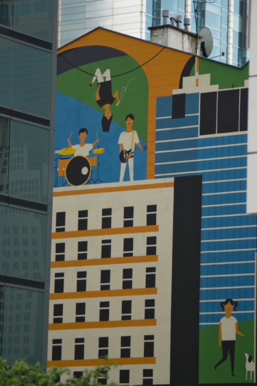 mural- ville dans ville partie 2 Fotografia zatytułowany „mural- ville dans v…” autorstwa Jarek Witkowski, Oryginalna praca