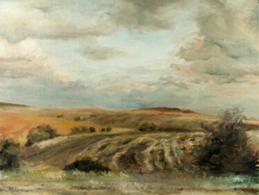 Painting titled "Autumn Landscape" by Jarka Drechslerová, Original Artwork, Oil