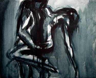 Картина под названием "passion tango" - Jarmo Korhonen, Подлинное произведение искусства, Акрил Установлен на Деревянная рам…