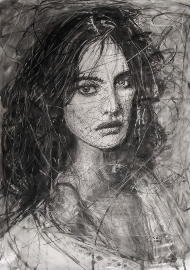 Drawing titled "Smoky Noir... Ode T…" by Jarmo Korhonen, Original Artwork, Chalk