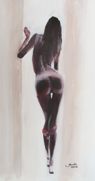 Malarstwo zatytułowany „Panties Down” autorstwa Jarmo Korhonen, Oryginalna praca, Akryl