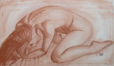 Drawing titled "Nocturne" by Jarmo Korhonen, Original Artwork, Chalk