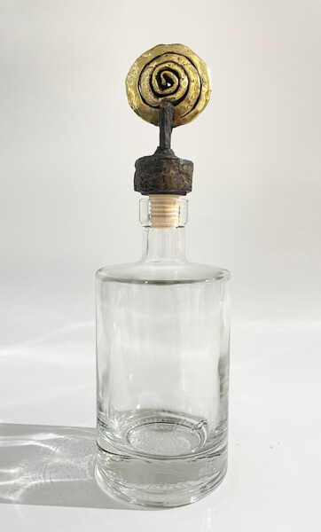 Sculpture titled "Artistic Bottle Sto…" by Jaromir Gargulak, Original Artwork, Bronze