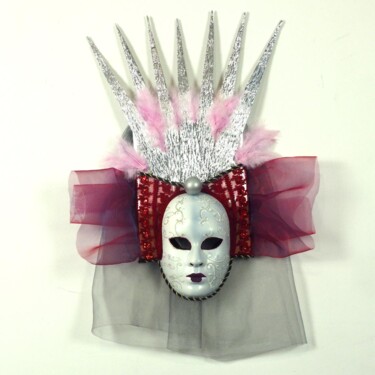 Sculpture titled "Mask 10" by Jaroslaw Filipek, Original Artwork, Plastic