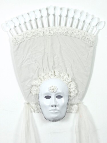 Rzeźba zatytułowany „Mask 41” autorstwa Jaroslaw Filipek, Oryginalna praca, Plastik
