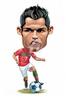 Grafika cyfrowa / sztuka generowana cyfrowo zatytułowany „Cristiano Ronaldo” autorstwa Jarosław Talarski, Oryginalna praca,…