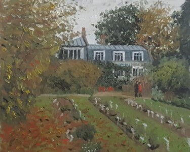 Картина под названием "L'automne au jardin…" - Jarred Deforge, Подлинное произведение искусства, Масло