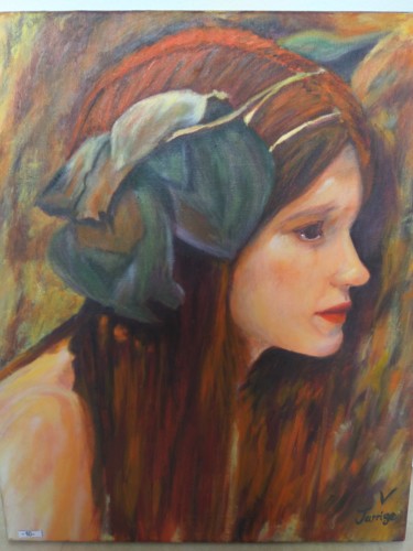 Painting titled "Ophélie" by Jarrigeval, Original Artwork, Oil