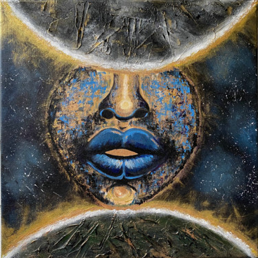Painting titled "Univers & Lips" by J'Artist'E, Original Artwork, Acrylic