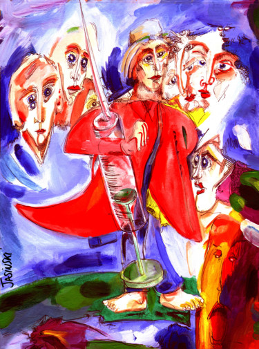 Pittura intitolato "Vaccinator" da Pierre Andrillon (Jasinski), Opera d'arte originale, Acrilico