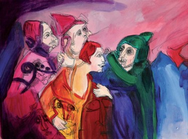 Peinture intitulée "Les apôtres 8" par Pierre Andrillon (Jasinski), Œuvre d'art originale, Acrylique