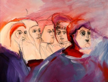 Peinture intitulée "Les apôtres 10" par Pierre Andrillon (Jasinski), Œuvre d'art originale, Acrylique