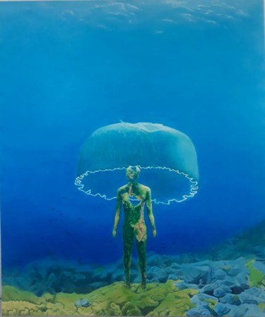 Painting titled "Under your shelter" by Jasir Gradeci, Original Artwork, Oil