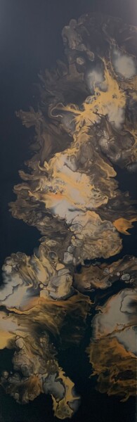 Peinture intitulée "Golden Dust" par Jasmin Anderleit, Œuvre d'art originale, Acrylique