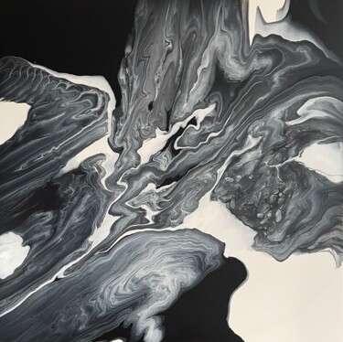 Malerei mit dem Titel "Yin Yang in trouble" von Jasmin Anderleit, Original-Kunstwerk, Acryl