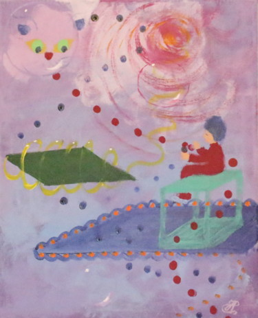 Malerei mit dem Titel "Bubblechoice" von Jasmin B. Pront, Original-Kunstwerk, Acryl