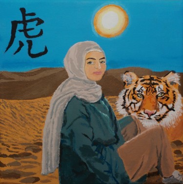 Pintura intitulada "Vi in Dubai" por Jasmin B. Pront, Obras de arte originais, Acrílico