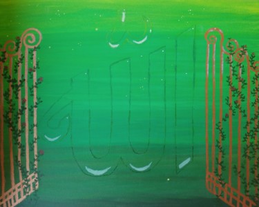 Malerei mit dem Titel "doortoparadise" von Jasmin B. Pront, Original-Kunstwerk, Acryl