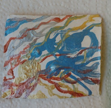 Malerei mit dem Titel "Flowingcolors" von Jasmin B. Pront, Original-Kunstwerk, Acryl
