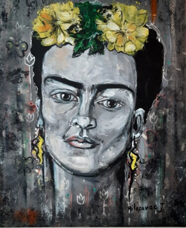 Картина под названием "Frida" - Jasna Milosavac, Подлинное произведение искусства, Акрил