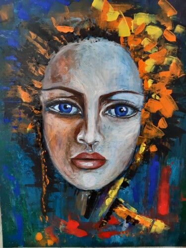 Painting titled "Sunshine" by Jasna Milosavac, Original Artwork, Acrylic