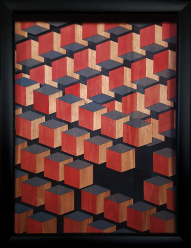 Painting titled "Squares" by Jason Amatangelo, Original Artwork