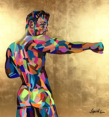 Malerei mit dem Titel "Nude Warm UP" von Jason Ebrahimi, Original-Kunstwerk, Öl