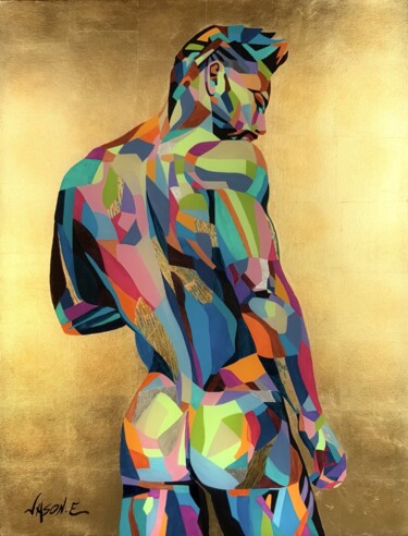 Painting titled "LGBTQ Homoerotic" by Jason Ebrahimi, Original Artwork, Oil