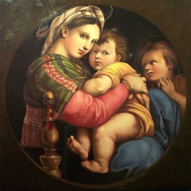 Pittura intitolato "Madonna della seggi…" da Jason, Opera d'arte originale