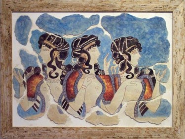 Pittura intitolato "Cnosso-Creta: "Dame…" da Jason, Opera d'arte originale