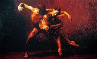 Pittura intitolato "Dance... step of th…" da Jason, Opera d'arte originale, Olio