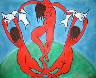 Painting titled "Morris Dancers" by Jason Kurt Easter, Original Artwork