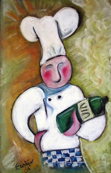 Painting titled "Le Chef" by Jason Kurt Easter, Original Artwork