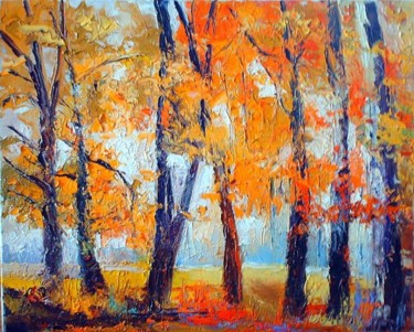 Peinture intitulée "lumière d'automne d…" par Véronique Lancien, Œuvre d'art originale