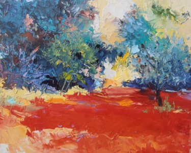 Painting titled "Clairière de coquel…" by Véronique Lancien, Original Artwork