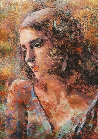 Painting titled "Заблудшая душа" by Javid Kishiyev, Original Artwork, Gouache