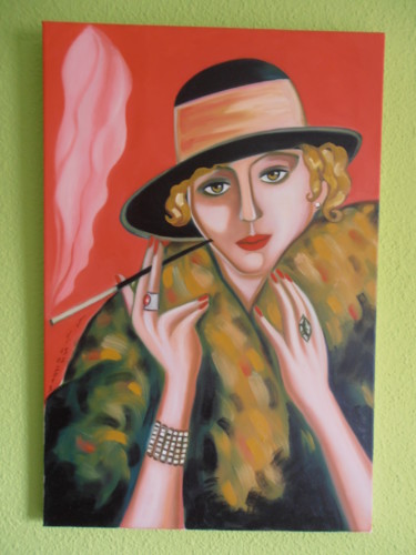 Painting titled "EVA" by Javier Benitez Toyos, Original Artwork, Oil