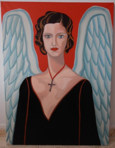 Pintura titulada "MI ANGEL" por Javier Benitez Toyos, Obra de arte original, Oleo