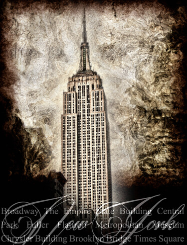 Digitale Kunst mit dem Titel "Empire State/XL lar…" von Javier Diaz, Original-Kunstwerk, Manipulierte Fotografie
