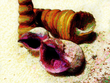 Digital Arts titled "Caracoles púrpura/X…" by Javier Diaz, Original Artwork, Manipulated Photography