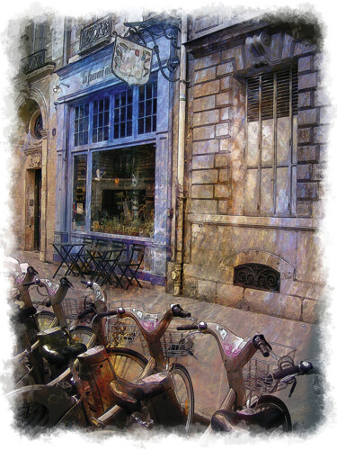 Digital Arts titled "Bicicletas de París…" by Javier Diaz, Original Artwork, Manipulated Photography