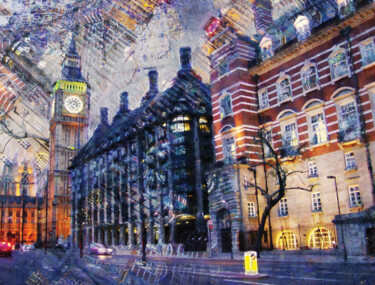 Arte digital titulada "Atardecer en Londre…" por Javier Diaz, Obra de arte original, Fotografía manipulada