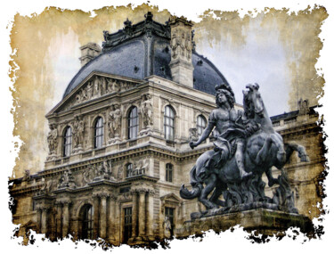 Digital Arts με τίτλο "Louvre/XL large ori…" από Javier Diaz, Αυθεντικά έργα τέχνης, Χειρισμένη φωτογραφία