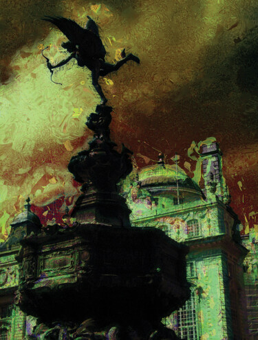 Digital Arts titled "Piccadilly Circus/X…" by Javier Diaz, Original Artwork, Manipulated Photography