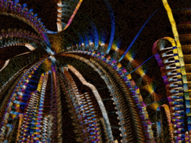 Arte digital titulada "Fuegos de artificio…" por Javier Diaz, Obra de arte original, Impresión digital