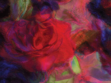 Arte digitale intitolato "Floral 2/XL large o…" da Javier Diaz, Opera d'arte originale, Fotografia manipolata